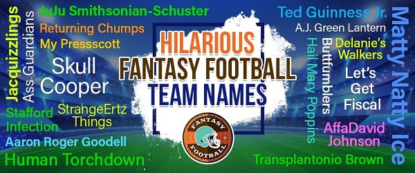 funny 2017 fantasy football team names